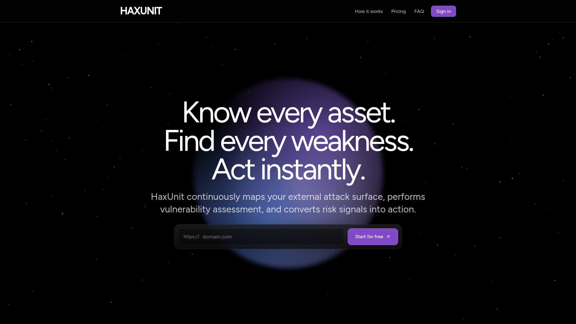 HaxUnit cybersecurity platform website preview